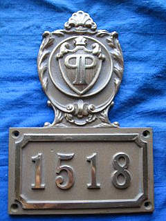 door plaque room 1518 plaza hotel